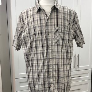 Columbia Omni-Wick Plaid Button-Down Shirt – Men’s 1X – Short Sleeve